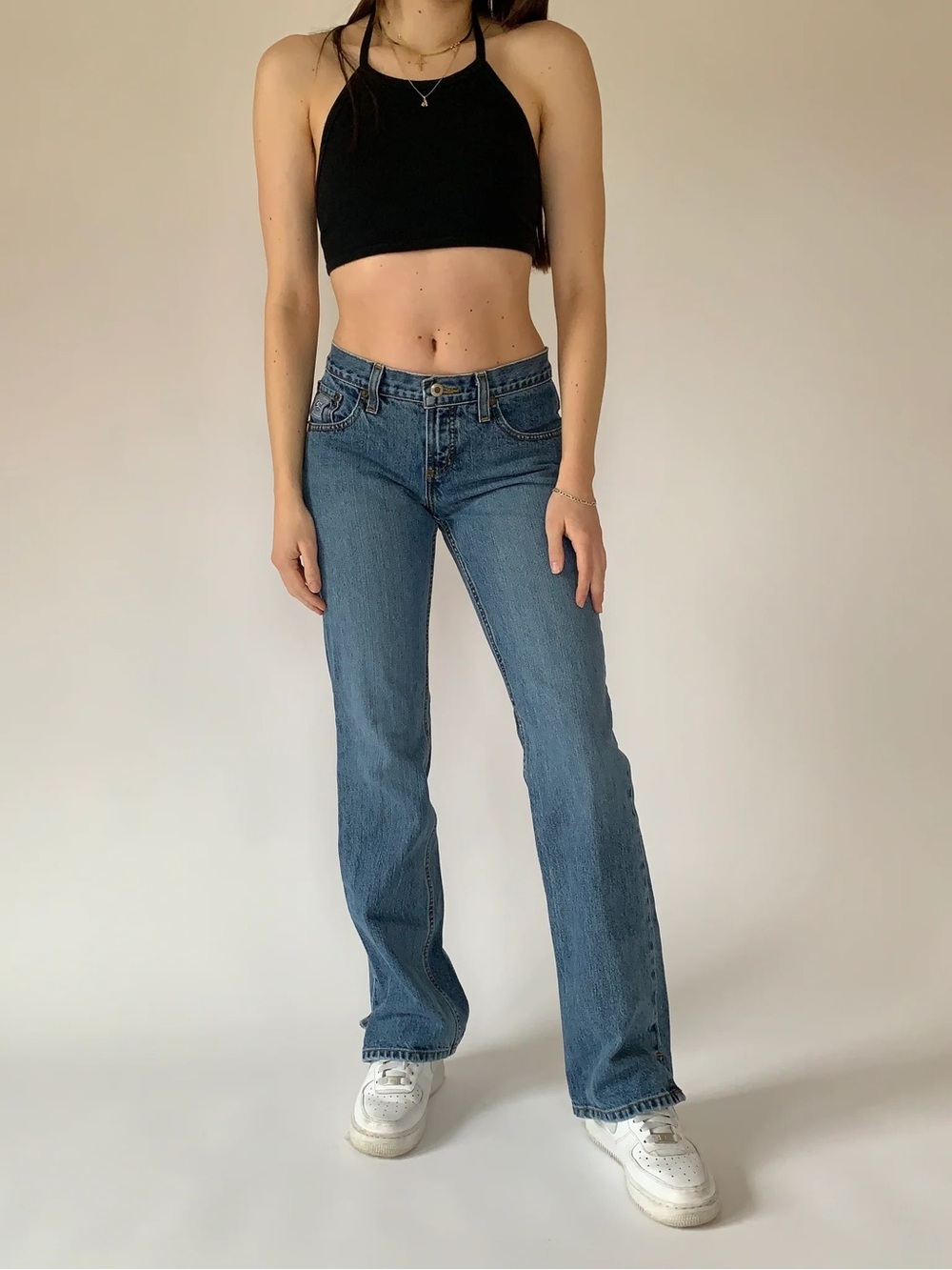 Cruel Girl Y2K Vintage Dark Indigo Straight-Leg Women's Jeans Size 7 Long